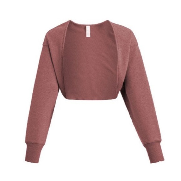 Vitality Balance Athletica Studio Rosewood Marl Cropped Shrug Size Medium - Picture 4 of 14